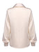2PCS Aprikose Solide Bluse & Grauer Rock
