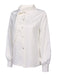 2PCS weiße feste Bluse & grauer Rock