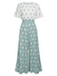 GRÜN-WEISS GEPOLSTERTER JUMPSUIT