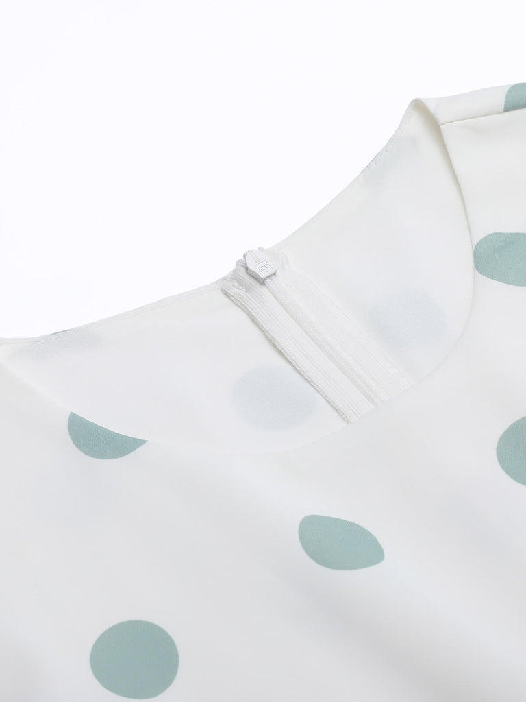 GRÜN-WEISS GEPOLSTERTER JUMPSUIT