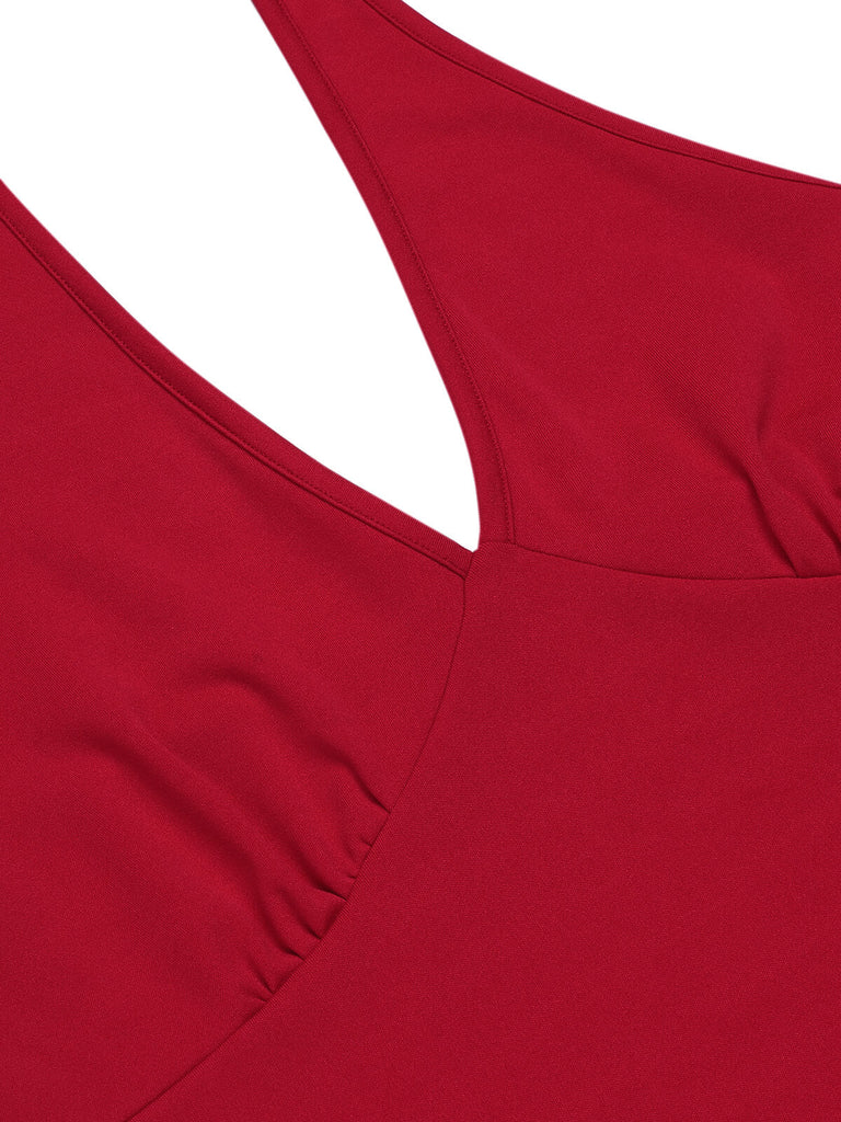 ROTER EINTEILIGER VINTAGE BODY