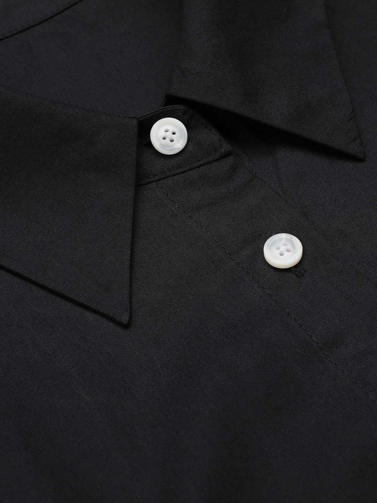 [Übergröße] Schwarz 1950er Schmetterling Patchwork Vintage Kleid