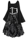 HALLOWEEN GOTHIC SPINNENNETZ SWING KLEID