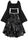 HALLOWEEN GOTHIC SPINNENNETZ SWING KLEID