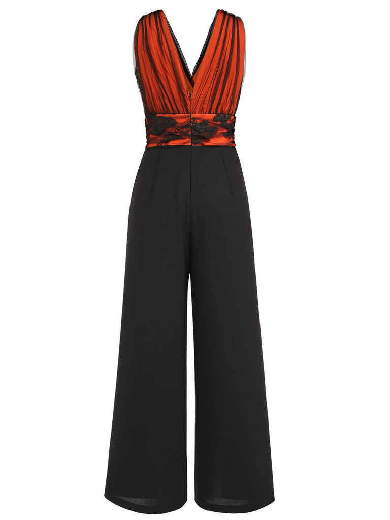 ORANGE SCHMETTERLINGS PATCHWORK JUMPSUIT