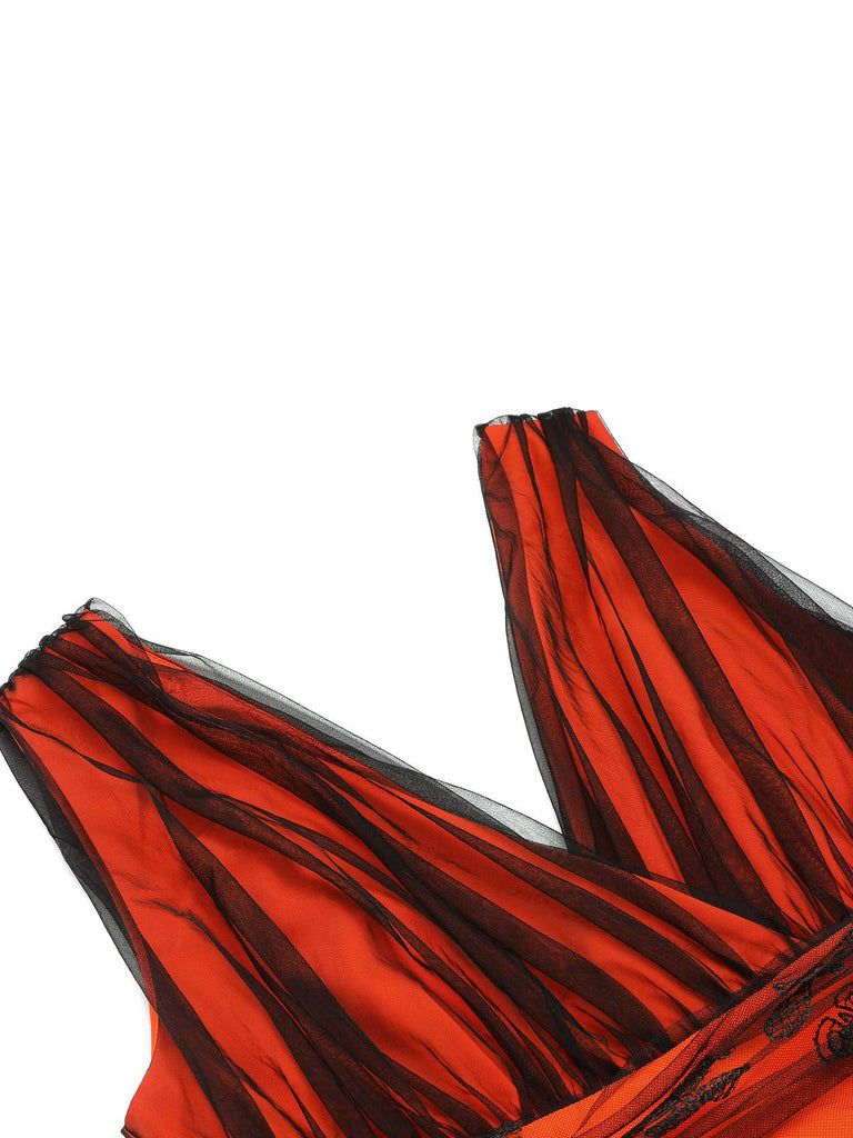 ORANGE SCHMETTERLINGS PATCHWORK JUMPSUIT