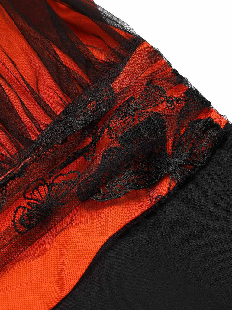 ORANGE SCHMETTERLINGS PATCHWORK JUMPSUIT