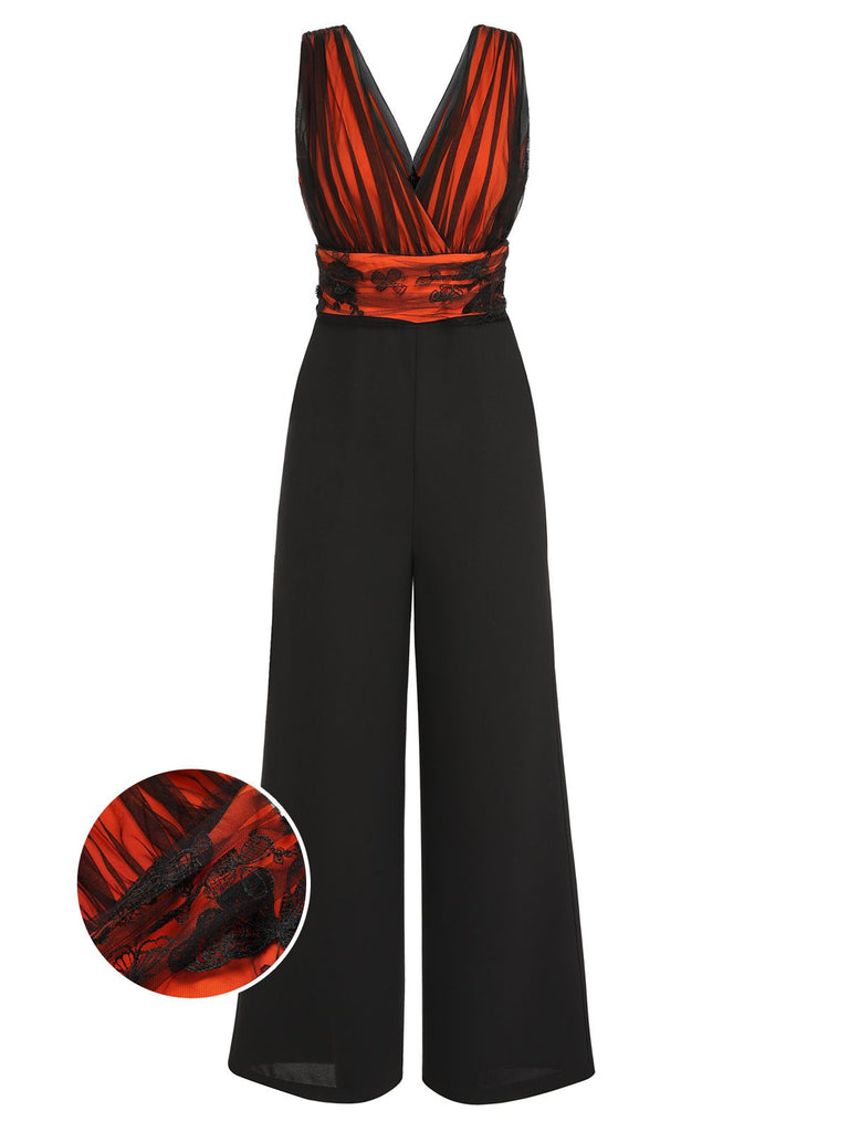 ORANGE SCHMETTERLINGS PATCHWORK JUMPSUIT