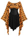 Schwarz 1950er Halloween Gothic Fledermaus Empire Taille Kleid