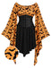 Schwarz 1950er Halloween Gothic Fledermaus Empire Taille Kleid