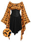 Schwarz 1950er Halloween Gothic Fledermaus Empire Taille Kleid