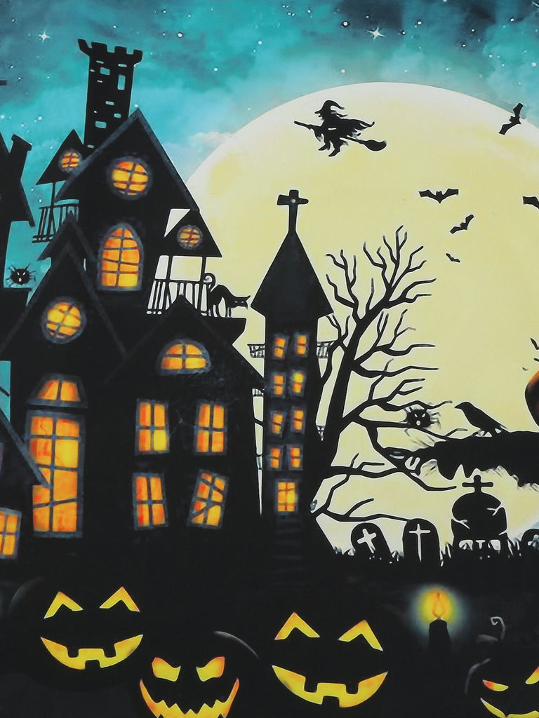 BLAUES HALLOWEEN SPITZEN PATCHWORK KLEID