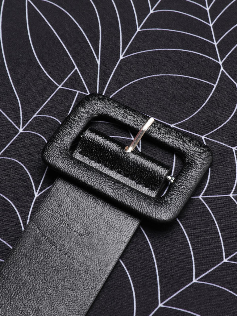 [Vorverkauf] Schwarz 1960er Halloween schulterfreies Spinnennetz Kleid