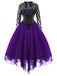 1950er Gothic Steampunk Spitzen Swing Kleid