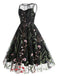 1950ER BLUMENGAZE SWING KLEID