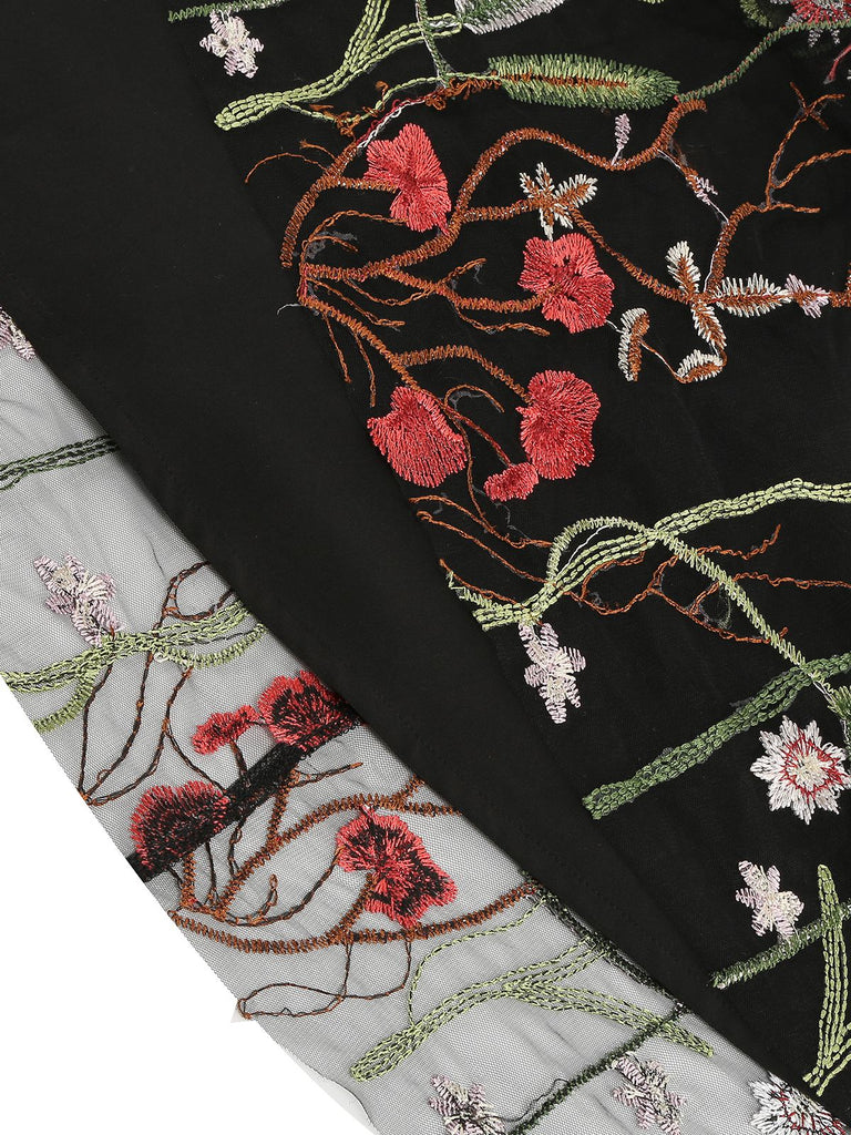 1950ER BLUMENGAZE SWING KLEID