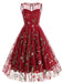 1950ER BLUMENGAZE SWING KLEID