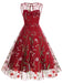 1950ER BLUMENGAZE SWING KLEID