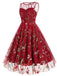 1950ER BLUMENGAZE SWING KLEID