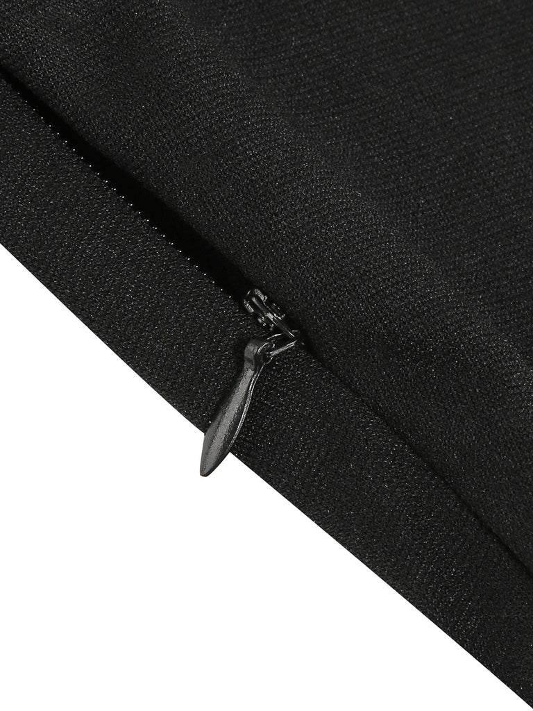GRÜNES LANGARM PATCHWORK SWING KLEID