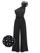 SCHWARZER 1950ER TUPFEN JUMPSUIT