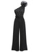 SCHWARZER 1950ER TUPFEN JUMPSUIT