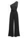 SCHWARZER 1950ER TUPFEN JUMPSUIT