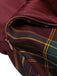 Weinrot 1950er Plaids Schulterfrei Kleid