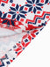 1950er V-Ausschnitt Patchwork Weihnachts  Kleid