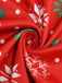 1950er V-Ausschnitt Patchwork Weihnachts  Kleid