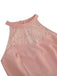 1950er Neckholder Lace-Up Swing Faltenkleid