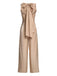 Khaki 1930s Solid V-Ausschnitt Halter Jumpsuit