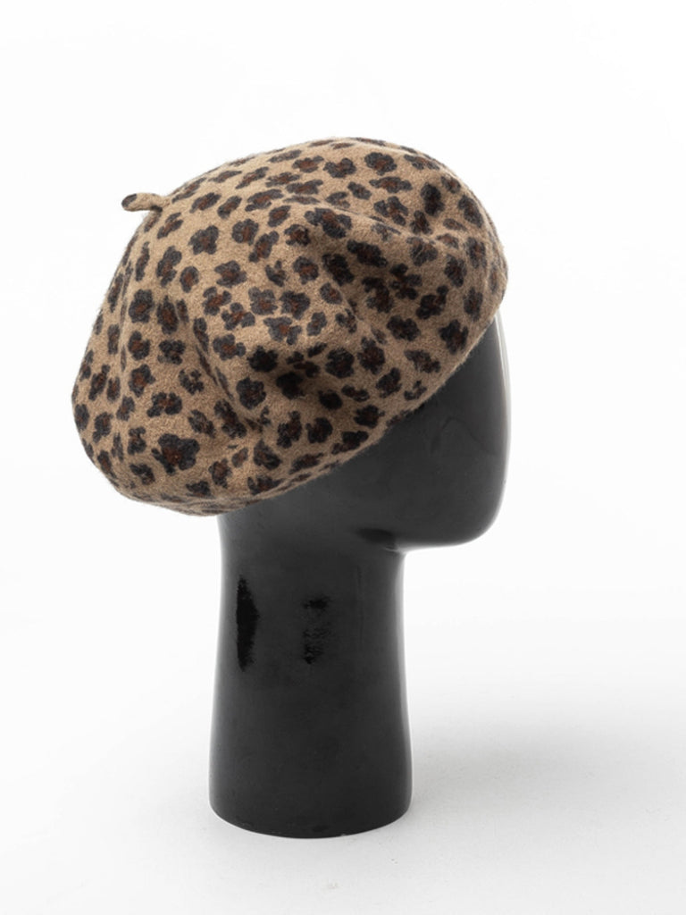RETRO LEOPARD WOLLE BARETS