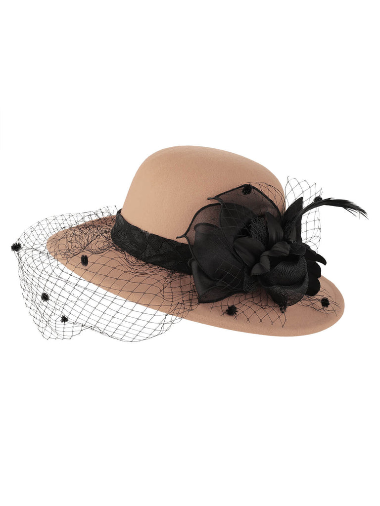 Retro Blumen Netz Rundhut