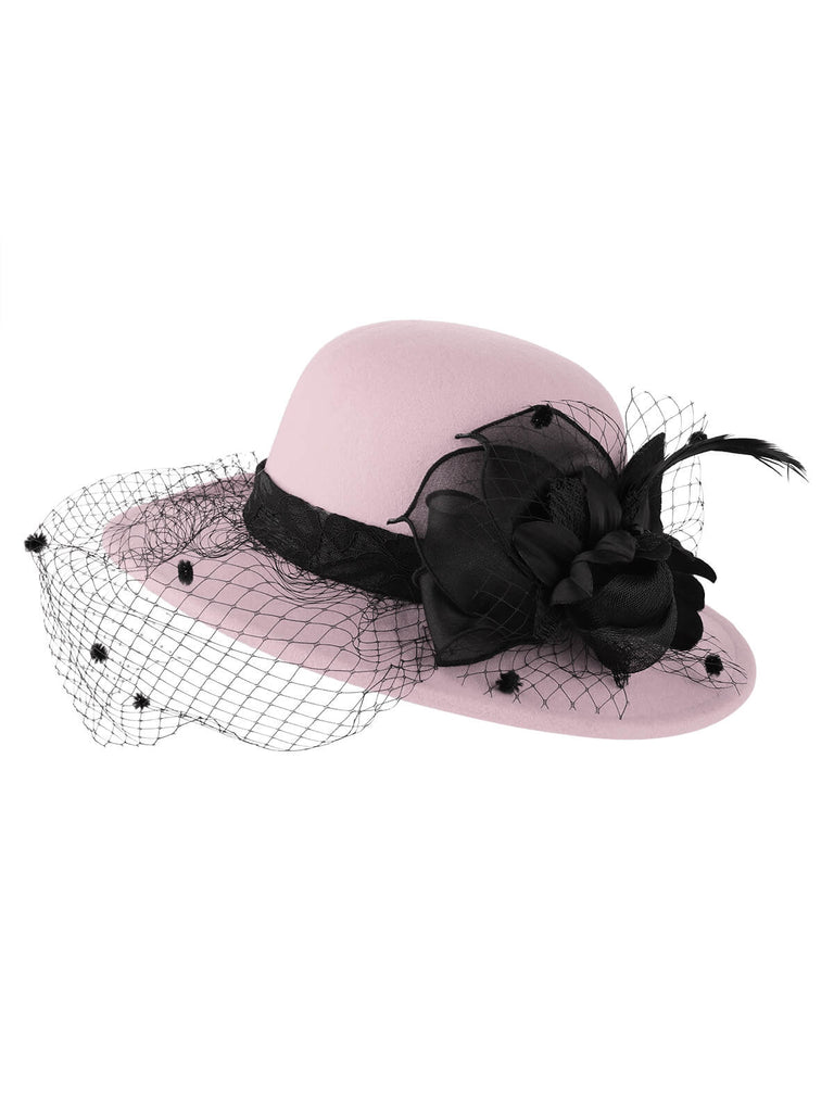 Retro Blumen Netz Rundhut