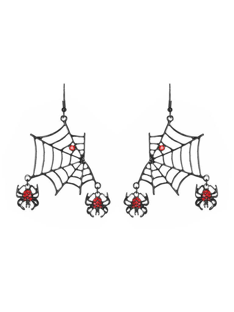Halloween Spinnennetz Strass baumeln Ohrringe