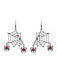 Halloween Spinnennetz Strass baumeln Ohrringe