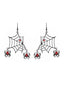 Halloween Spinnennetz Strass baumeln Ohrringe