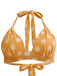 2PCS ORANGE NECKHOLDER BOW DOT BADEANZUG
