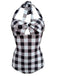 VINTAGE NECKHOLDER PLAID BOW BADEANZUG