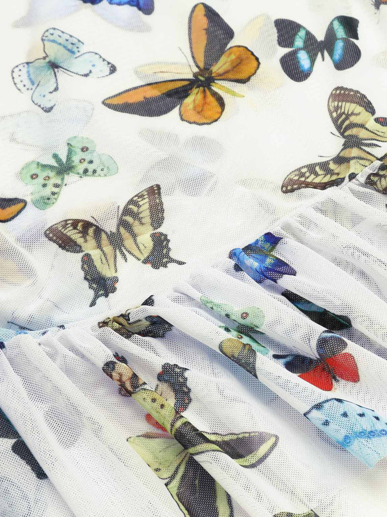 1960er Schmetterlinge Träger Einteilig Badeanzug & Cover-Up