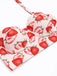 50er Erdbeeren Neckholder Bikini Set mit Schnürung und Raffung