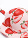 50er Erdbeeren Neckholder Bikini Set mit Schnürung und Raffung