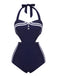 MARINEBLAUER HALFTER EINTEILER BADEANZUG