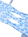 2PCS Blau 1940er Leopard Patchwork Badeanzug