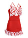1930er Polka Dot Patchwork Badeanzug