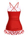 1930er Polka Dot Patchwork Badeanzug