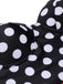 Schwarzer & roter 1950er Dots Halter Badeanzug