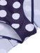Marineblauer 1940er Polka Dot Halter Badeanzug
