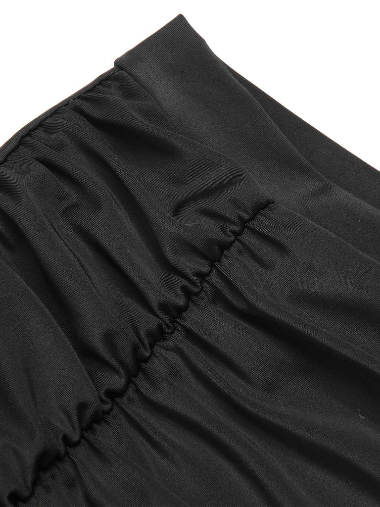 Rot 1950er Halter Geschnürter Badeanzug